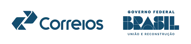 Imagem com a logo dos Correios e do Governo Federal